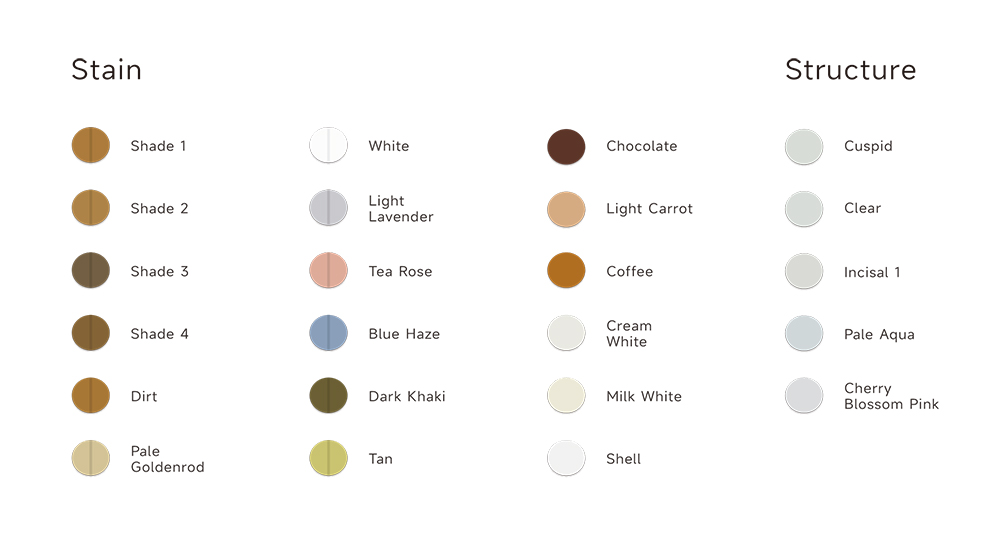 BAOT Aurora Dental Stain Glaze Color Display